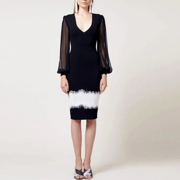 🍒NWT🍒 SACHIN + BABI SEXY BODYCON MOSIAC DRESS - Picture 5 of 6